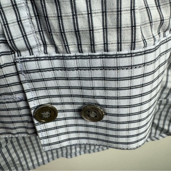 Theory Men’s Zack PS Button Down Dress Shirt Blue Striped Size Large - Picture 4 of 7